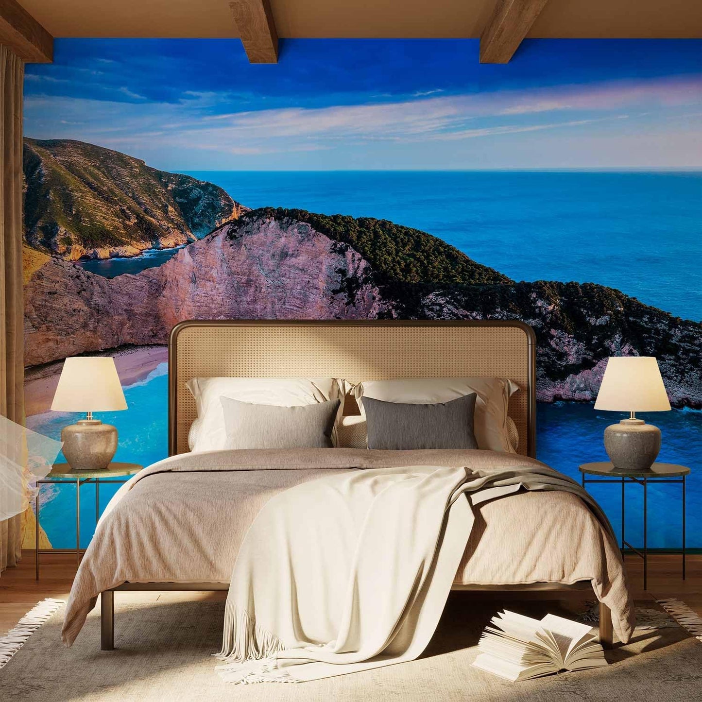 artgeist Wall Mural Tropical Island 216x98 in - XXL Non-Woven Corner Wallpaper Fleece Angle Wall Decor Photo Print Picture Image Design Landscape Sea Beach Ocean c-A-0058-a-d