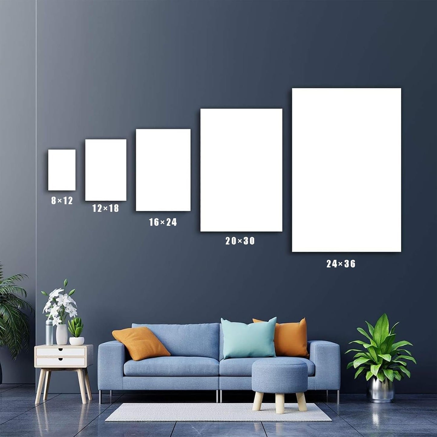 Flying Three Witches Halloween Canvas Wall Painting,Witches on Broom Under Full Moon Castle Victorian Decoration Haunted House Retro Poster for Living Room Bedroom Gallery,24"x36" Framed