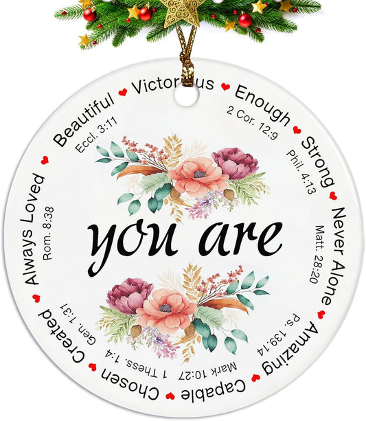 Christian Bible Verses Religious Ceramic Ornaments,You are Ceramic Ornament Keepsake Sign Plaque