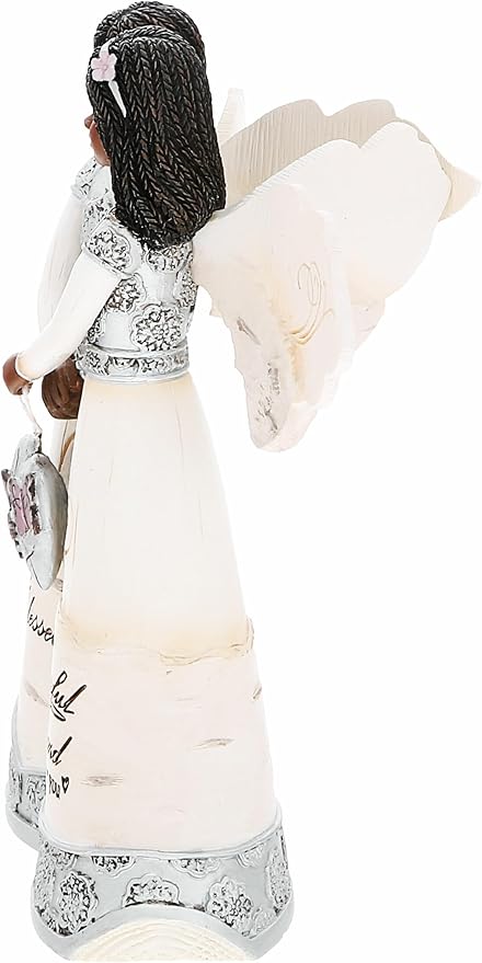 Pavilion - Wonderful Friend - 5.5" Double Ebony Angel Figurine Religious Best Friend Bestie BFF God Jesus Lover Christian Christ Gift Present