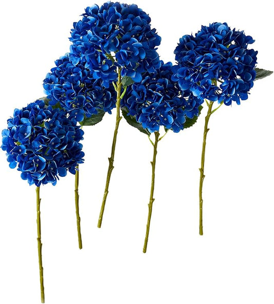 PARTY JOY 12PCS 15.4In Artificial Hydrangea Silk Flowers Bouquet Faux Hydrangea Stems for Wedding Centerpieces Home Decor