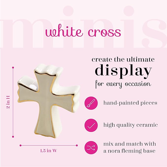 nora fleming cross - Hand-Painted Ceramic Unique Décor - Summer Minis for the Home and Office