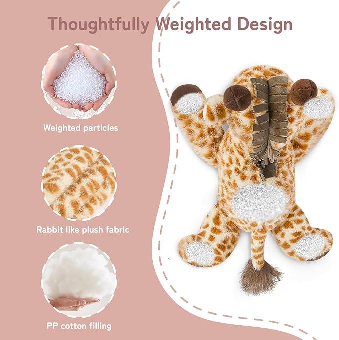 Niuniu Daddy Weighted Giraffe Stuffed Animal for Kids & Adults, 20 Inch 3.3lb Large Plush Toy with Soft Fur, Weighted Plushies Pillow for Sensory Calm, Huggable Gift for Everyday Comfort