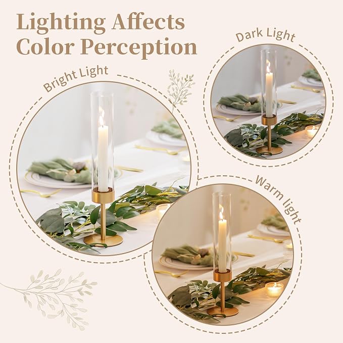 Sziqiqi Hurricane Candle Holder for Wedding: Gold Candlestick Holders 18 Pcs for Table Centerpieces - Glass Candle Stick Holder Bulk for Party Event