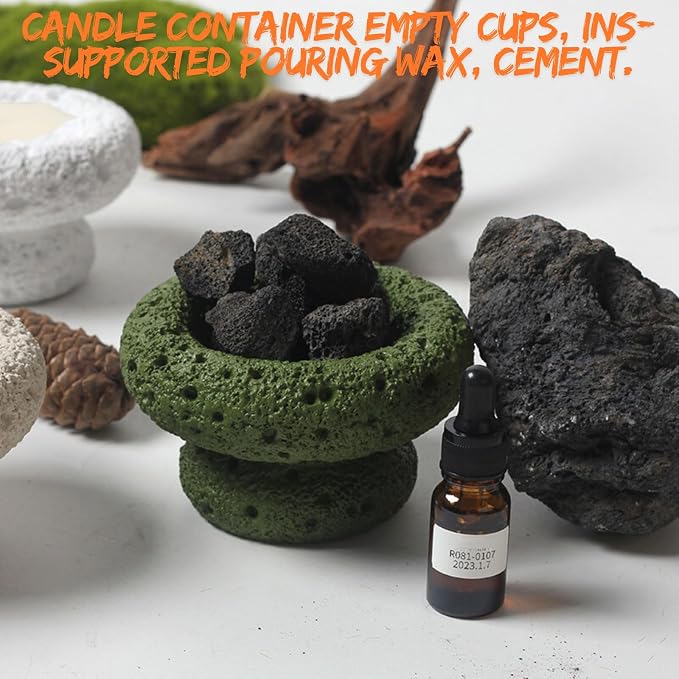 Cement Candle Container in Dark Gray, Stylish and Durable, Empty Cup for Wax Pouring and Aromatherapy, Perfect for Home Décor and Gifts, 3pc