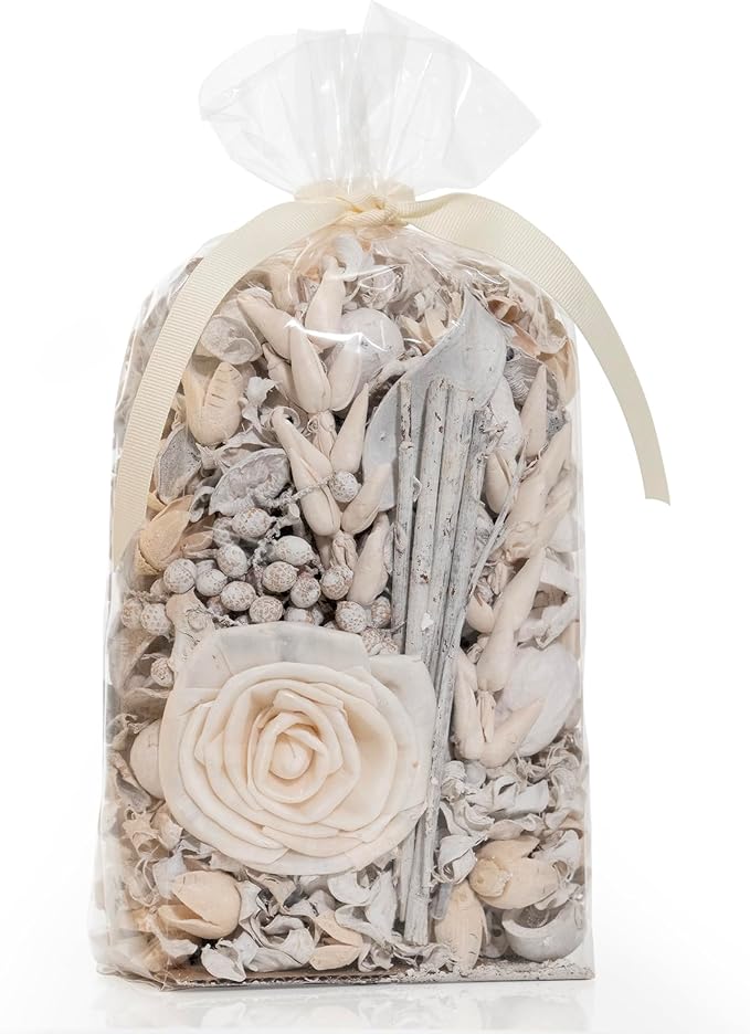 Linen White Fragrance Potpourri Bag Home Décor | Floral Petals Vase & Bowl Filler
