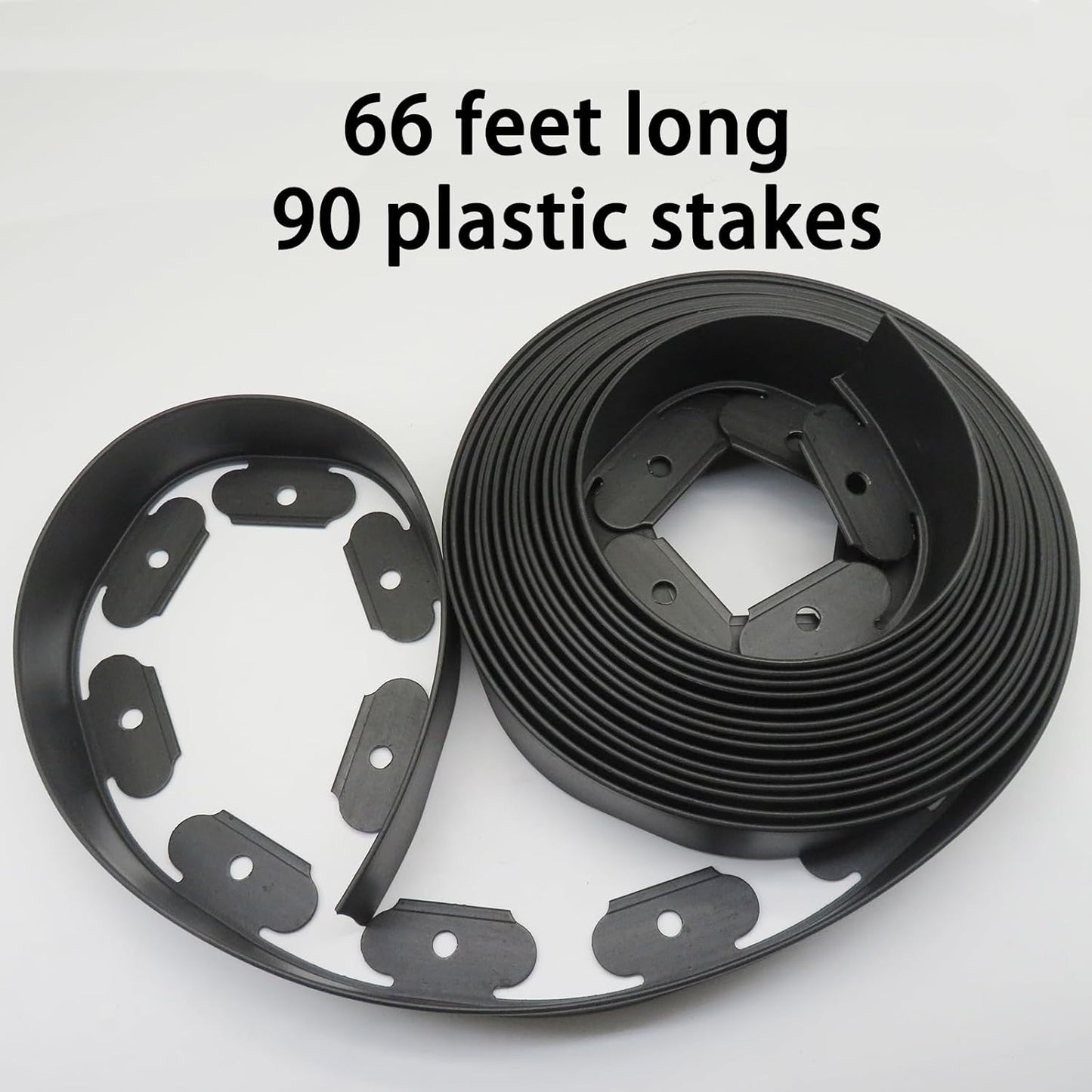 Landscape Edging,Flower Bed Edging no dig，Lawn Edging Garden Edging Border(60feet-Black)