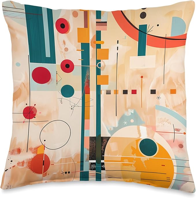 Abstract Art Tropical Composition by Vassily Kandinsky Throw Pillow