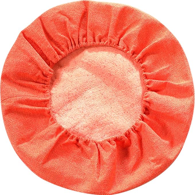 Round Floor Pillow Cover Tatami Floor Cushion Cover Straw Japanese Futon Cover Meditation Seating Ottoman Throw Protector for Living Room Indoor Outdoor Orange,19.69 inches