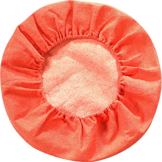 Round Floor Pillow Cover Tatami Floor Cushion Cover Straw Japanese Futon Cover Meditation Seating Ottoman Throw Protector for Living Room Indoor Outdoor Orange,23.62 inches