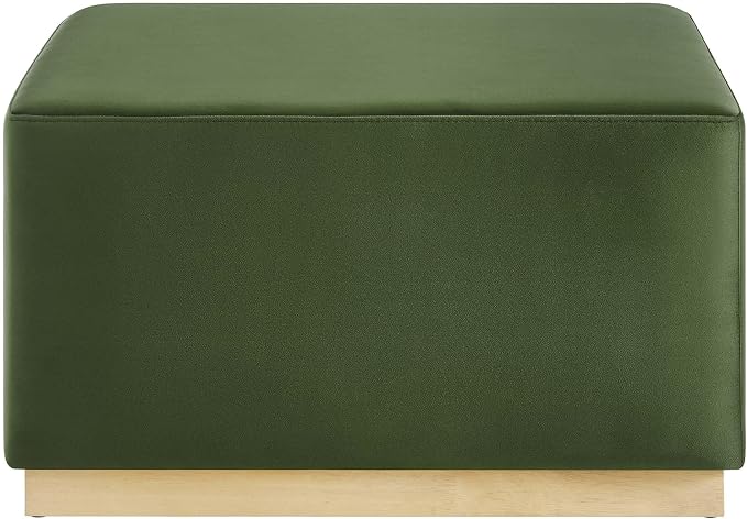 Modway Large 28" Square Performance Velvet Upholstered Upholstered Ottoman