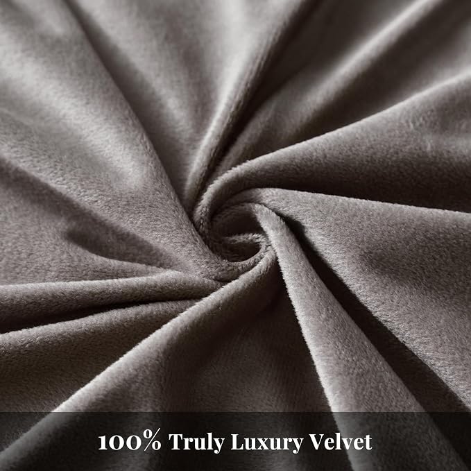 WARMDERN Khaki Flannel Velvet Duvet Cover King Size Duvet Cover Bedding Sets, 3pcs Ultra Soft Luxury Textured Modern Crystal Velvet Duvet Covers with Zipper Closure(Khaki, King)