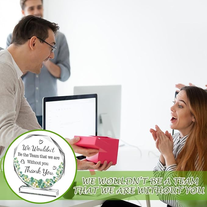 Yinder Thank You Gifts for Women Appreciation Gifts for Coworker Employee Nurse Teacher Leader Boss Inspirational Quotes Acrylic Desk Decor for Home Office Farewell Retirement
