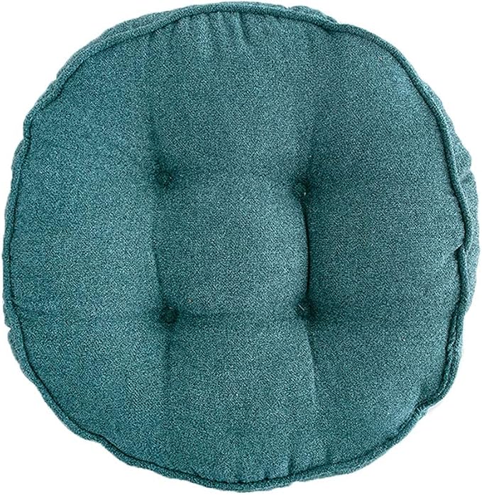 vctops Soft Chair Pads Diameter 16 inch Super Comfy Thicken Solid Color Round Seat Cushion for Kitchen Dining Room Office Chairs (Peacock Blue,16" x 16")