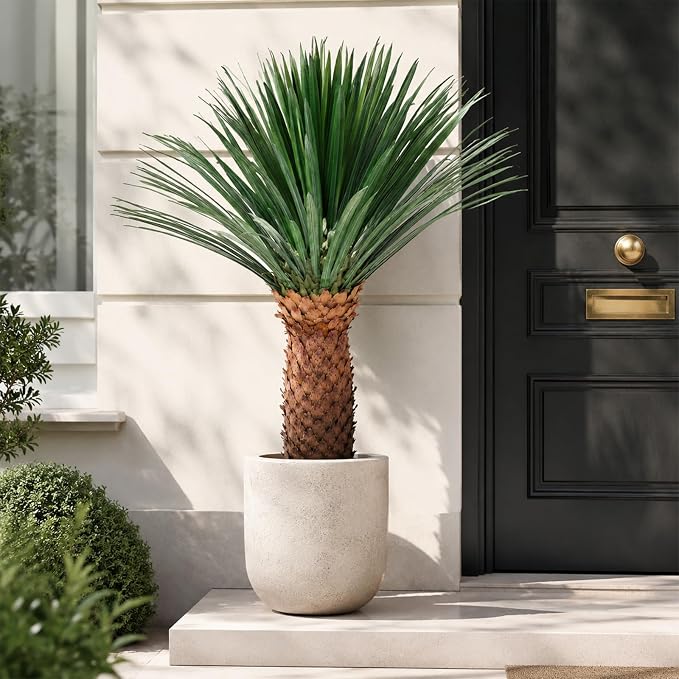 4FT Artificial Agave Plant in Black Pot, 48 Inch Tall Faux Agave Succulent with Realistic Foliage, Fake Floor Plant for Indoor Outdoor Front Porch Patio Home Office Hotel Desert Style Decor