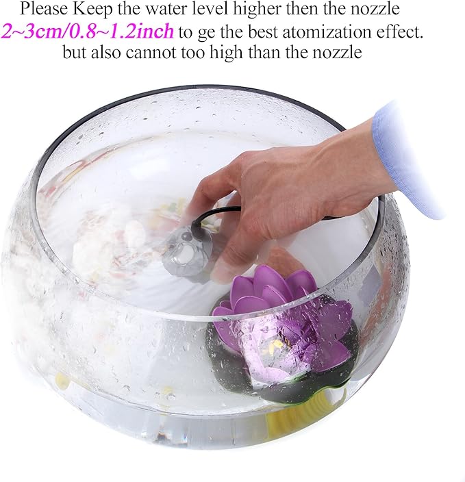 AGPTEK Aluminum Mist Maker Fog Maker for Water Fountain Pond Rockery Fishtank Vase Birdbath