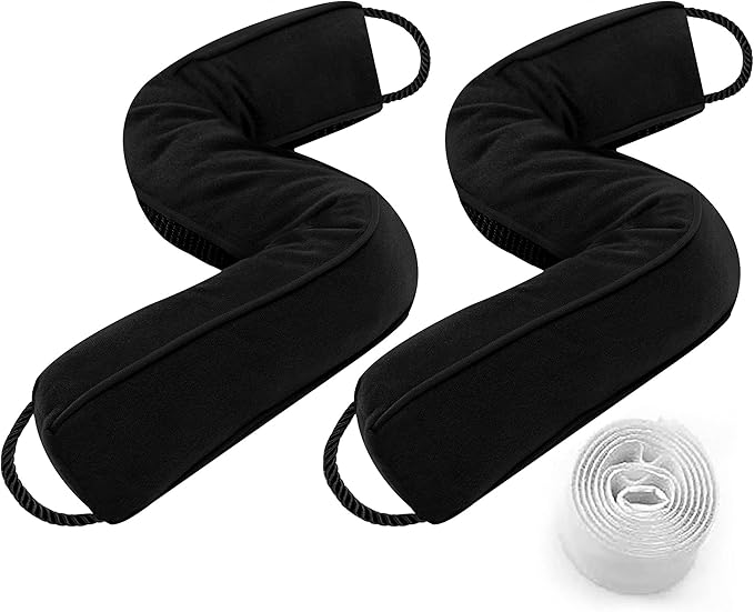 Sunolga 38inch Door Draft Stopper 2.2LB Under Door Noise Air Stopper, 3 Pack Sound Proof Draft Guard for Doors and Windows,Machine Washable - Black