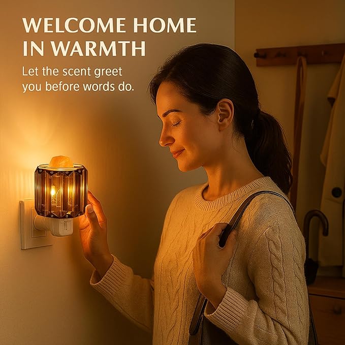MeplLivs Warmers Pluggable Fragrance Warmer- Decorative Plug-in for Warming Scented Candle (Golden)