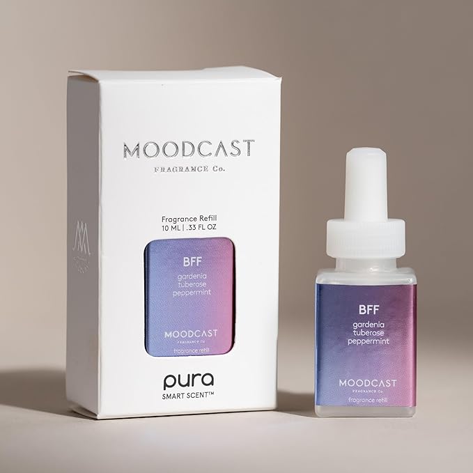 Pura & Moodcast Home Scent Refill - Smart Home Air Diffuser - Long-Lasting Premium Fragrance per Refill - Household Essential - Clean & Safe Diffuser Fragrance - 2 Pack, BFF