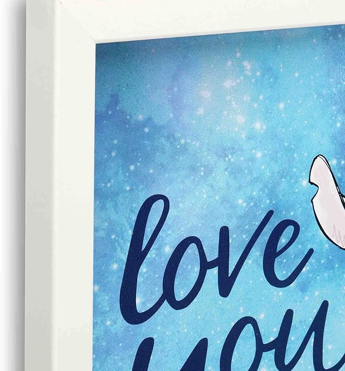 Disney Lilo and Stitch Love You More Framed Wood Wall Decor - Adorable Stitch Wall Art for Kids' Bedroom or Movie Room