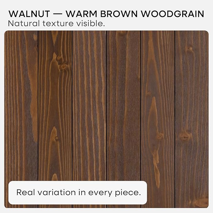 Homeforia Classic Walnut 48 inch Floating Shelf, High End Solid Real Wood Small 48inch Floating Shelves for Wall Mounted, 48in Floating Shelves, Heavy Duty Bracket, 48 X 6.5 X 1.75 inches, Set of 3