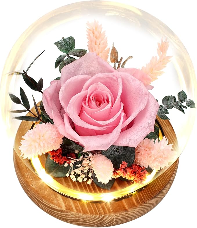 Preserved Roses & Fresh Flowers Bouquet – Gift for Women, Roses that Last Forever, Flowers for Delivery Prime – Birthday, Mother’s Day & Christmas