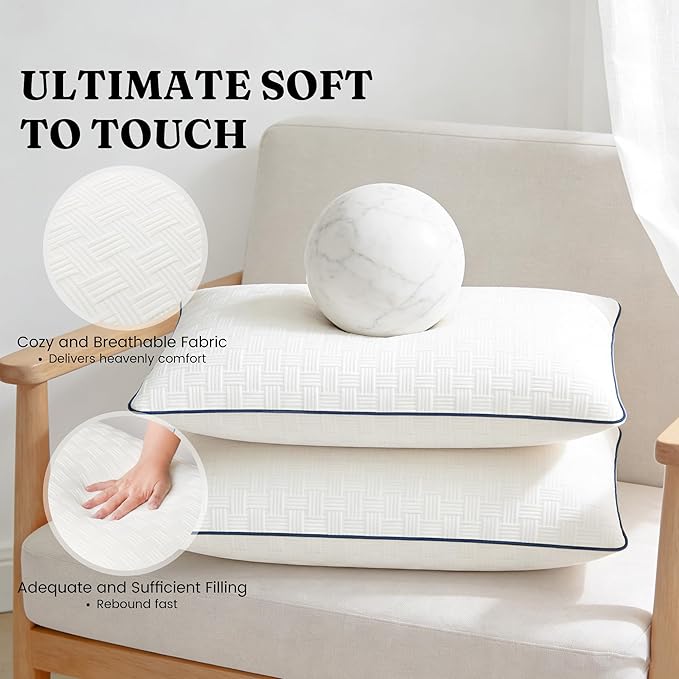Oubonun 16x24 Pillow Inserts Set of 2 - Rectangle Decorative Throw Pillows for Sofa Couch Bed Living Room Beige 100% Polyester Filling 16 x 24 Inch Lumbar Pillows