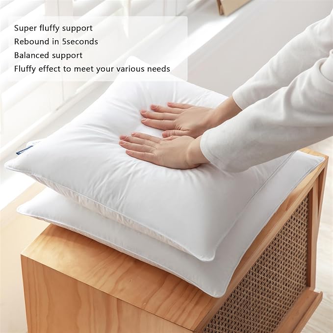 SleepMan Throw Pillow Inserts 12" x 20" (Pack of 1, White) Down Feather Pillow Stuffer Premium Decorative Pillows for Sofa Couch Bed