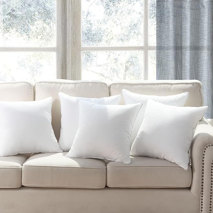 Phantoscope 20x20 Pillow Insert - Throw Pillow Insert with 100% Cotton Cover - 20 Inch Square Form Microfiber Pillow Sham Stuffer - Couch Cushion Pillow, 1 Count (Pack of 1)