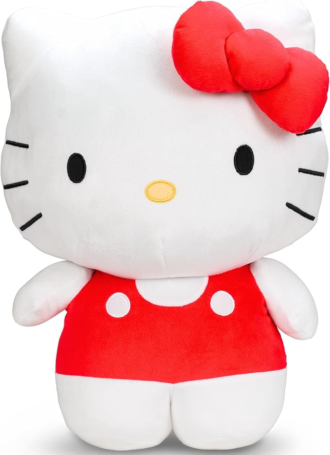 Hello Kitty Red Plush Cuddle Pillow Buddy, Kids Bedding Super Soft Kawaii Pillow, (Officially Licensed Product) by Franco Collectibles