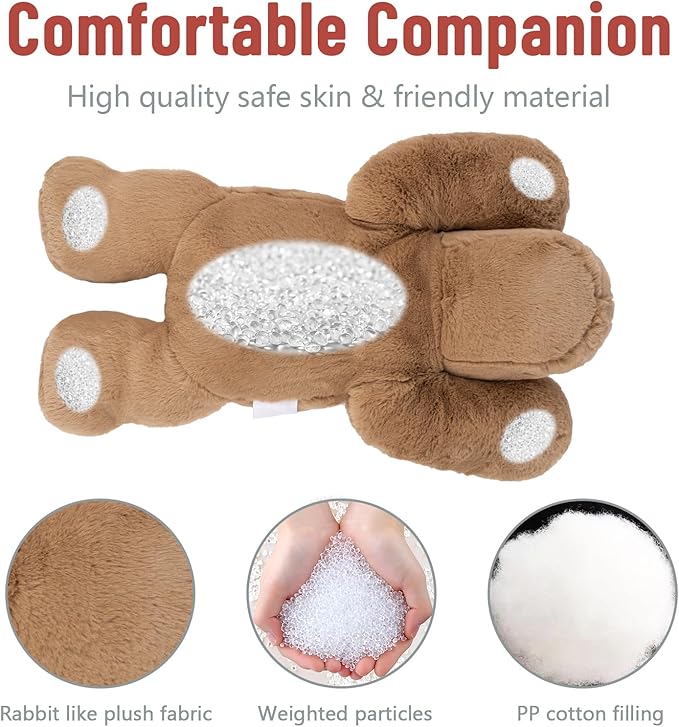 Niuniu Daddy 24 Inch 5 Pound Dog Weighted Stuffed Animal for Adults Kids, Soft Fur Plush Hugging Toy for Calming, Comfort, Great, Birthday Present for All Ages