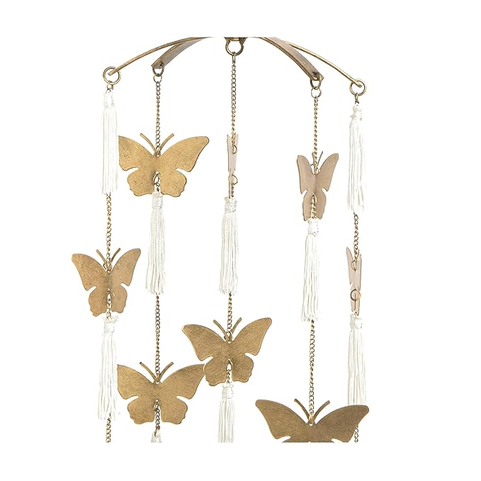 Crane Baby Butterfly Nursery Décor for Boys and Girls, Ceiling Hanging, 6" x 6" X 36"