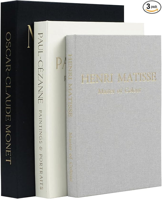 Set of 3 Decorative Books for Home Decor - Vintage Fake Books for Decoration, Mini Aesthetic Book Set for Coffee Table, Shelf & Decorative Boxes(Dark blue)