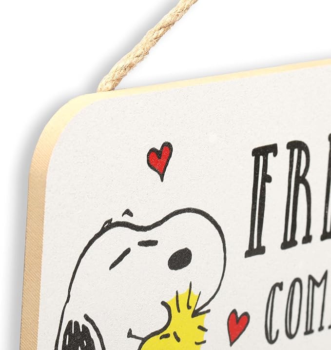 Peanuts Snoopy Friends Come In All Shapes and Sizes Hanging Wood Wall Decor - Adorable Snoopy Sign for Home or Classroom