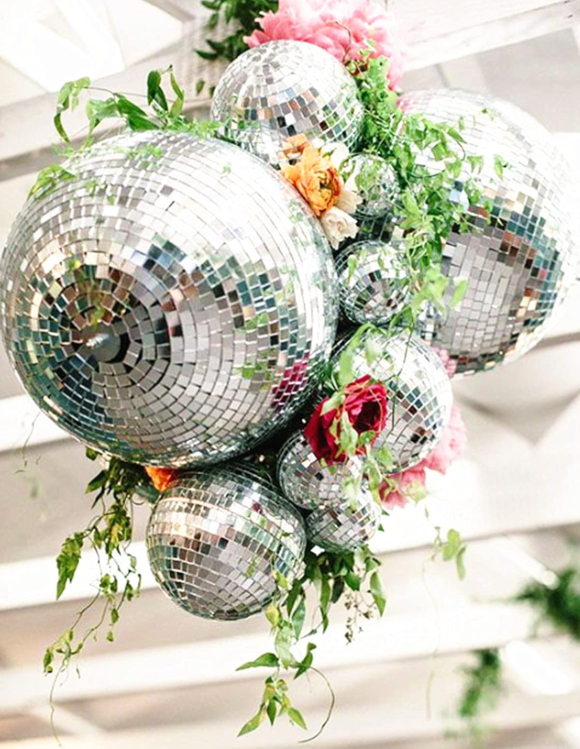 REDODECO Real Glass Silver Mirrors Mosaic Tiles Sticker for Craft Square Glass Tiles Self Adhesive,5mm by 5mm (Silver, 10700PCS)