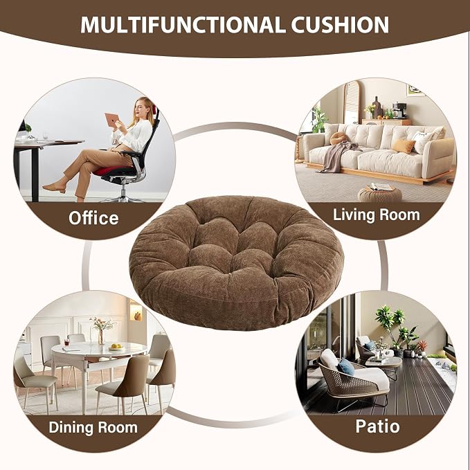 Tiita Outdoor Cushions Square Floor Pillow Thicken Tufted Seat Pad Large Floor Cushion for Yoga Meditation Living Room