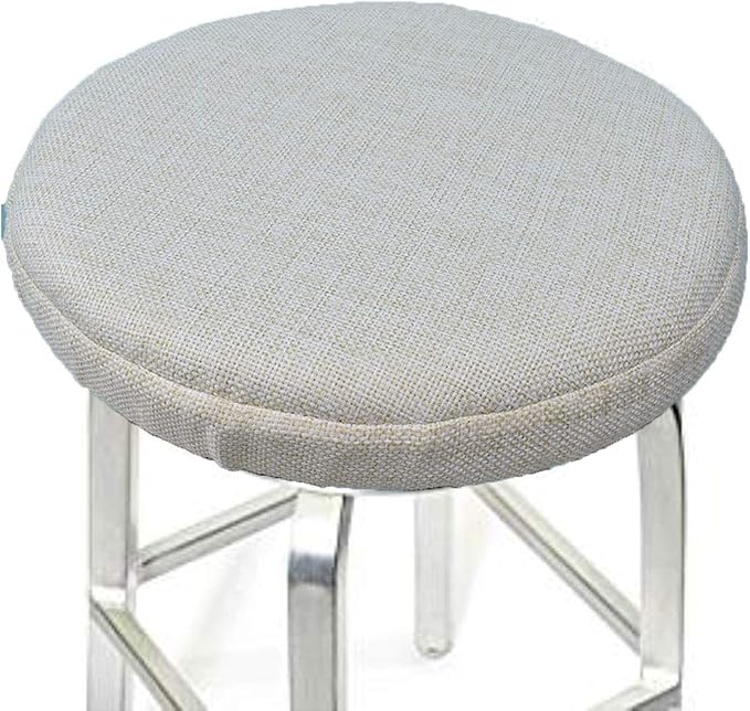 Levoberg Round bar Stool Covers Linen Sponge bar Stool Cushions Round Chair seat slipcovers 13inch/33cm ＃1