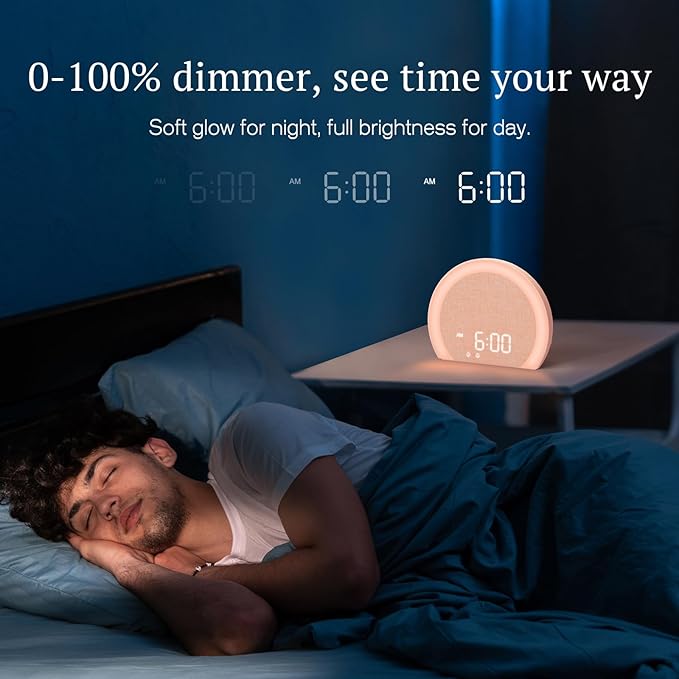 ANJANK Loud Alarm Clock with Wireless Bed Shaker, Vibrating Dual Alarm with Light Wake Up for Heavy Sleepers & Hearing Impaired, 9-Color Night Light, 8 Alarms, 0-100% Dimmer, USB Charger, Bedroom