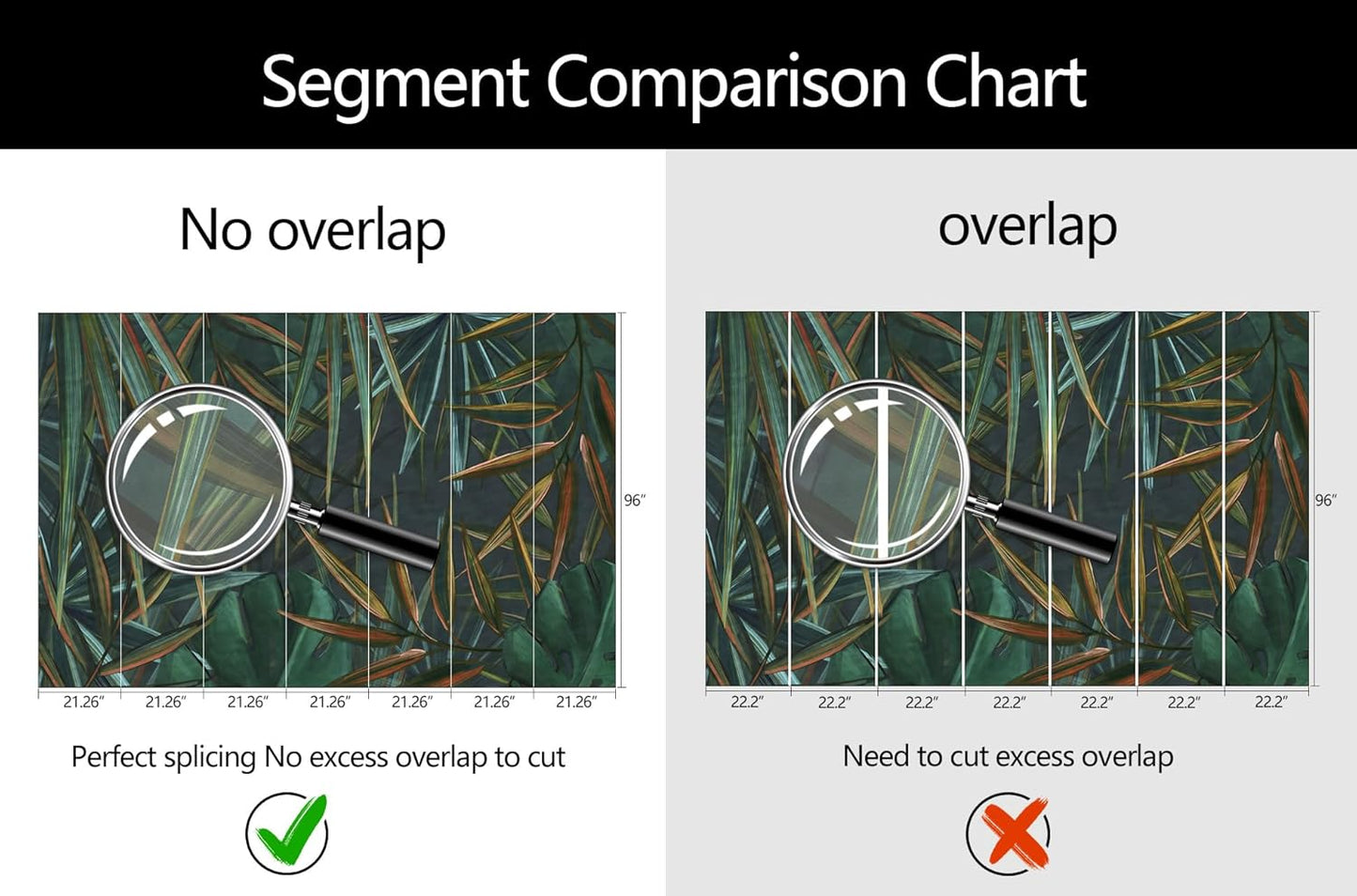 Dark Tropical Palm Leaf Wallpaper Mural Oil Painting Style Abstract Leaves Wall Mural (Not Peel and Stick)