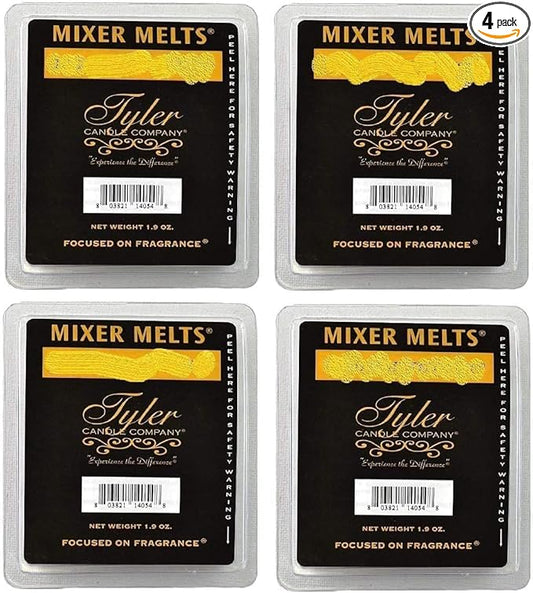 Tyler Candle Mixer Melts (Multi fragrances - Diva, High Maintenance, French Market, Kathina), Sample 4 Set