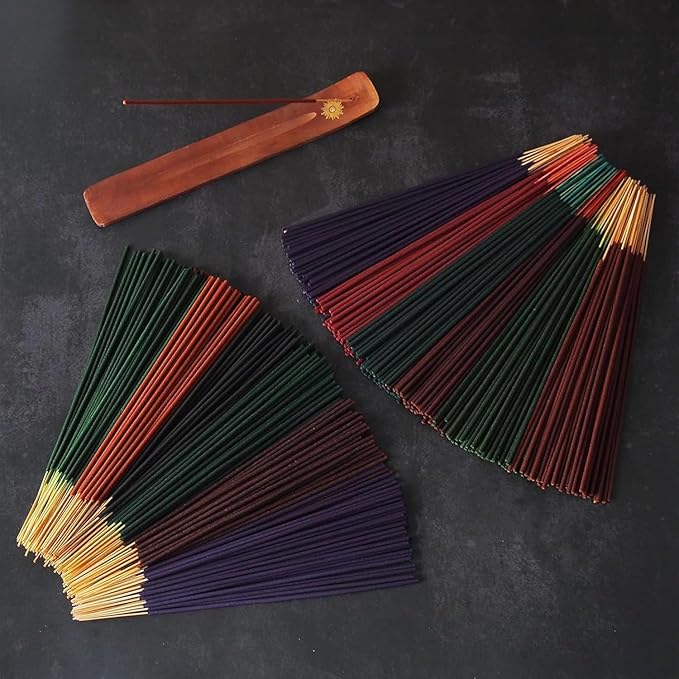 Hosley 480-Pack Assorted Incense Sticks Gift Set – 12 Fragrances Including Nag Champa, Lavender & Dragon’s Blood – Long Lasting Aromatherapy Incense for Meditation, Yoga & Home Fragrance