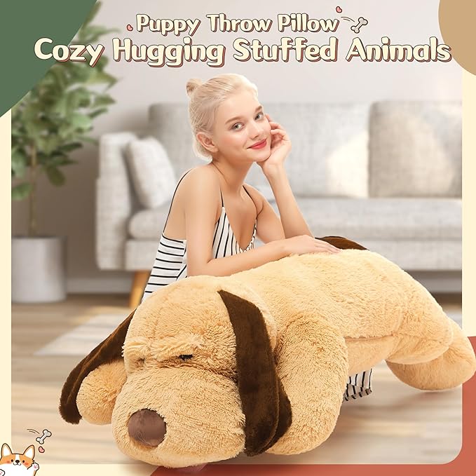 MorisMos Giant Stuffed Dog Animals, 51inch Big Stuffed Dogs Plush, Soft Large Puppy Pillow for Kids, Girls, Boys