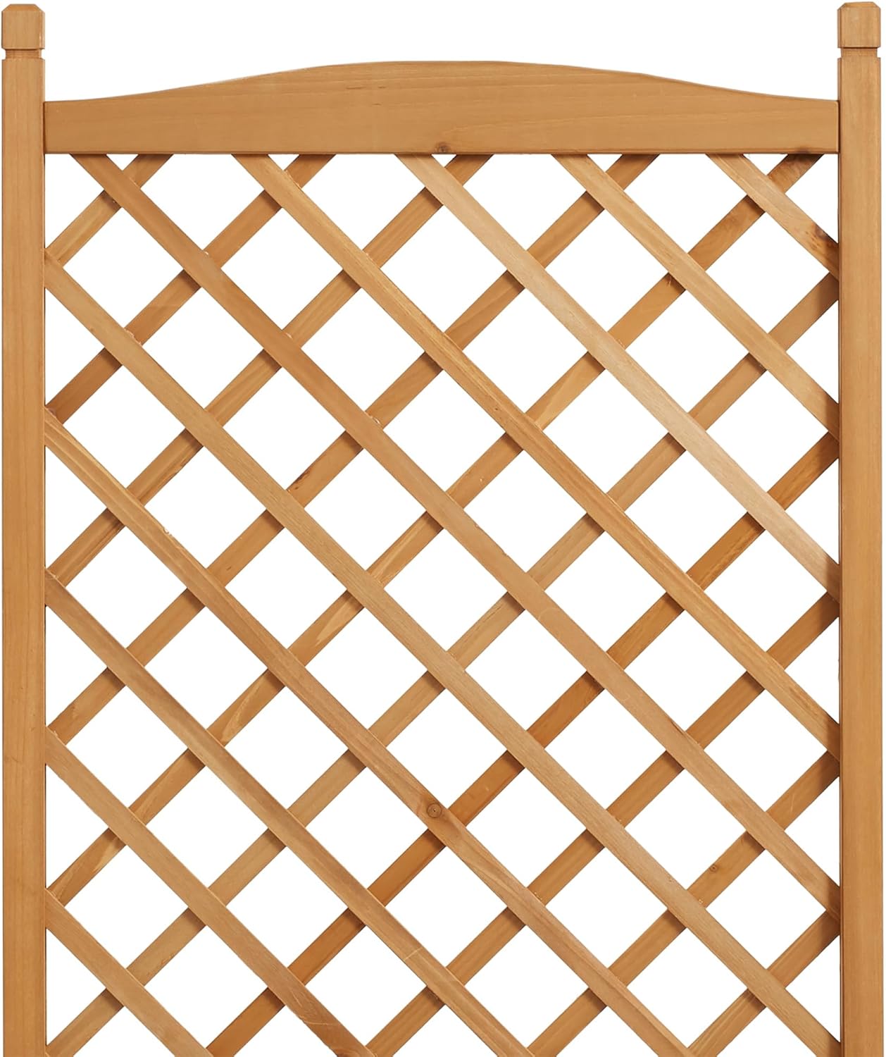 Casafield 48" Raised Garden Bed with Trellis - Wooden Diamond Lattice for Climbing Plants and Planter Box with Drainage Holes and Wheels