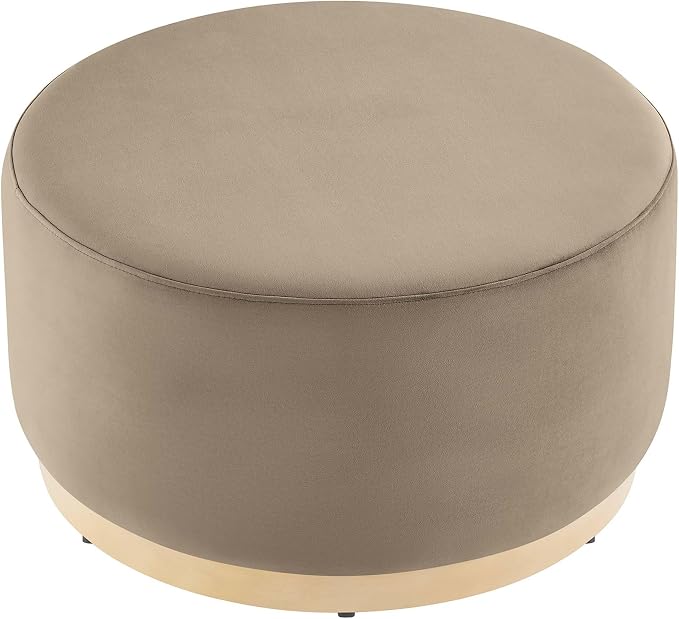 Modway Large 29" Round Performance Velvet Upholstered Upholstered Ottoman