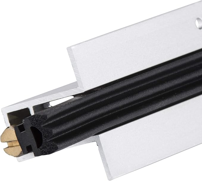 Automatic Door Seal - Exterior Door Seal Bottom Strip Sweep - Professional soundproofing Door Solution and Draft Stopper- Narrow Profile - 36" Inches Cutable to Up to 30" Inches.