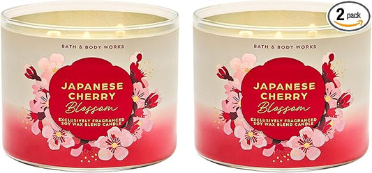 Bath & Body Works Japanese Cherry Blossom 3-Wick Candle 2-Pack