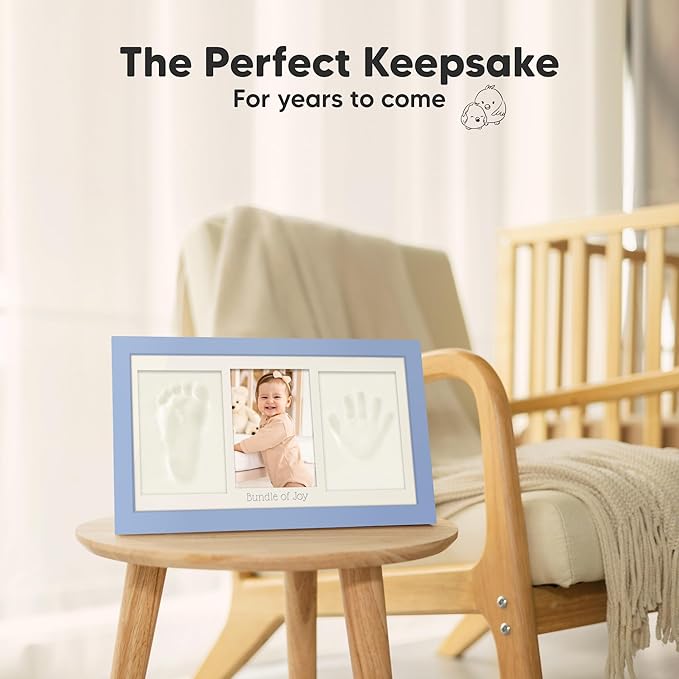 KeaBabies Baby Hand and Footprint Kit and First 5 Years Baby Memory Book Journal - Kids Prints Duo Photo Frame for Newborn - 90 Pages Hardcover First Year Keepsake Milestone Book for Boys, Girls