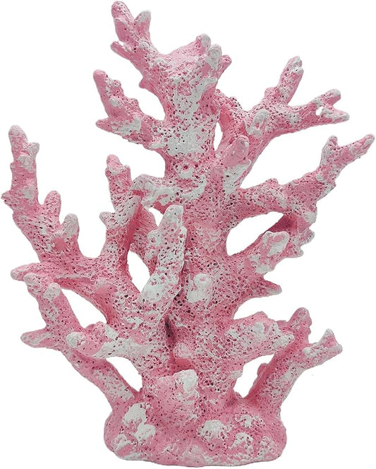 Etlemonde Beach Coastal Decor Coral Reef Home Decor Coral Statue Sculpture Home,Desk,Bathroom,Desktop Shelf Statue,Marine Themed Gifts (Pink Coral)