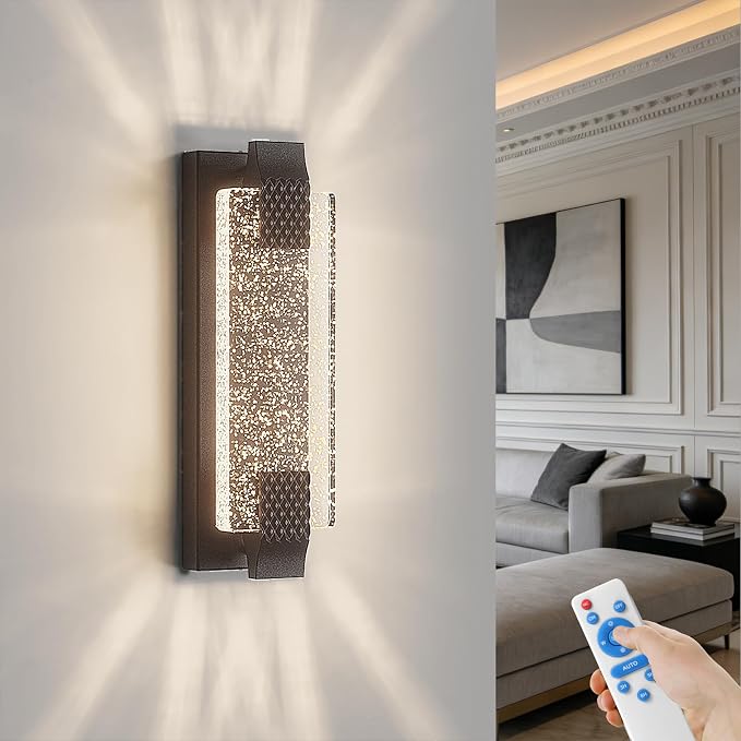 camuucci Battery Operated Wall Sconce Rechargeable Battery Powered 12000mAh Wall Light Indoor Not Hardwired Wall Lamp Fixtures for Bedroom Living Room 1Pack