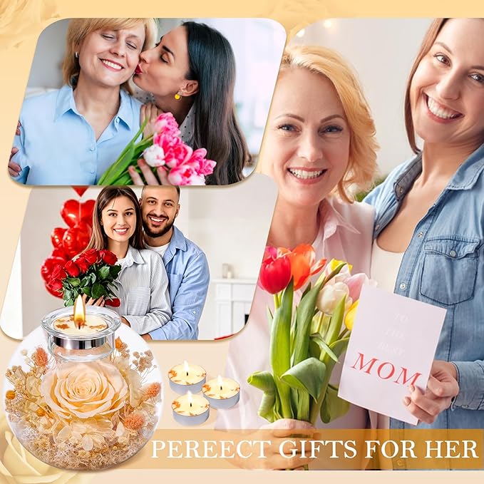 Mothers Day Rose Gifts for Mom Birthday Gift for Women Preserved Rose in Glass Dome with 2 Fragrances Eternal Purple Roses Forever Flowers for Delivery Mothers Day Flower Gifts for Mom Grandma Wife